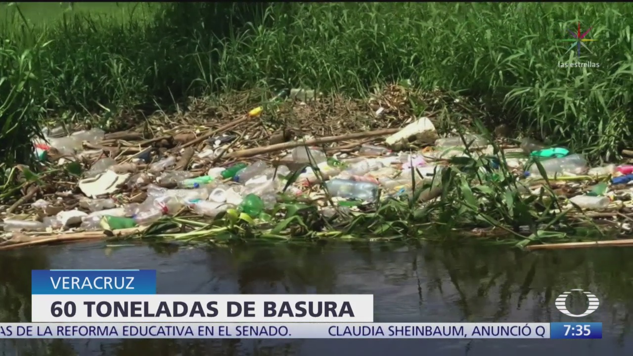 Hallan toneladas de basura en Río Blanco, Veracruz