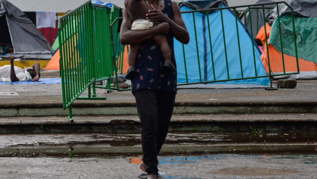 FOTO Hijo de migrantes africanos es nombrado Andrés Manuel López Obrador; en la foto, el campamento de migrantes en Tapachula (FOTO ilustrativa/Isabel Mateos/Cuartoscuro)