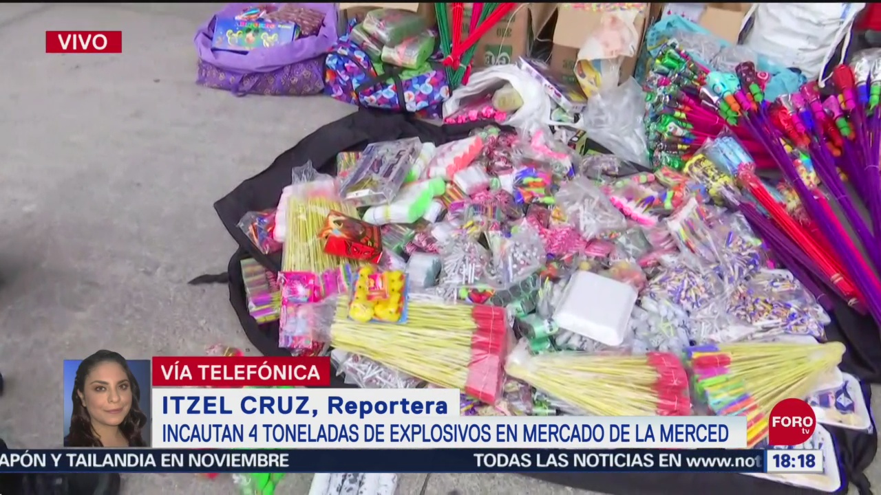 FOTO: Incautan cuatro toneladas de explosivos en Mercado de la Merced,15 Septiembre 2019