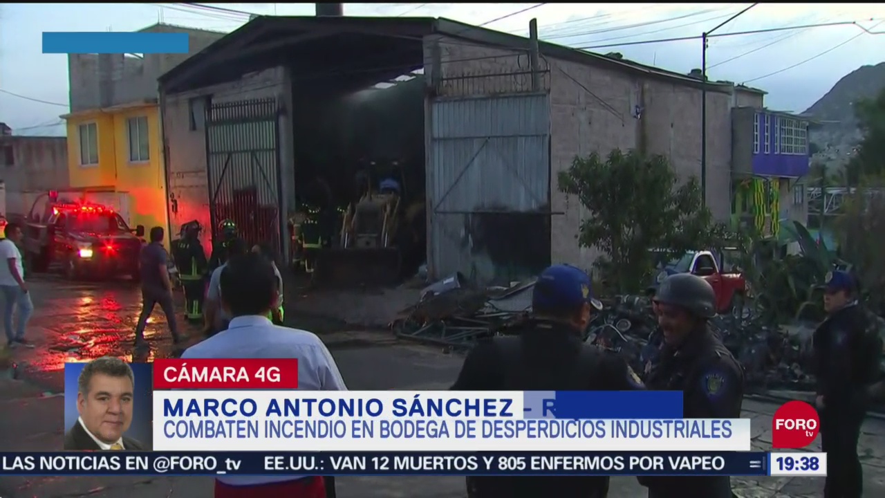 Foto: Incendio Cuautepec Hoy Consume Bodega Desperdicios Industriales 27 Septiembre 2019