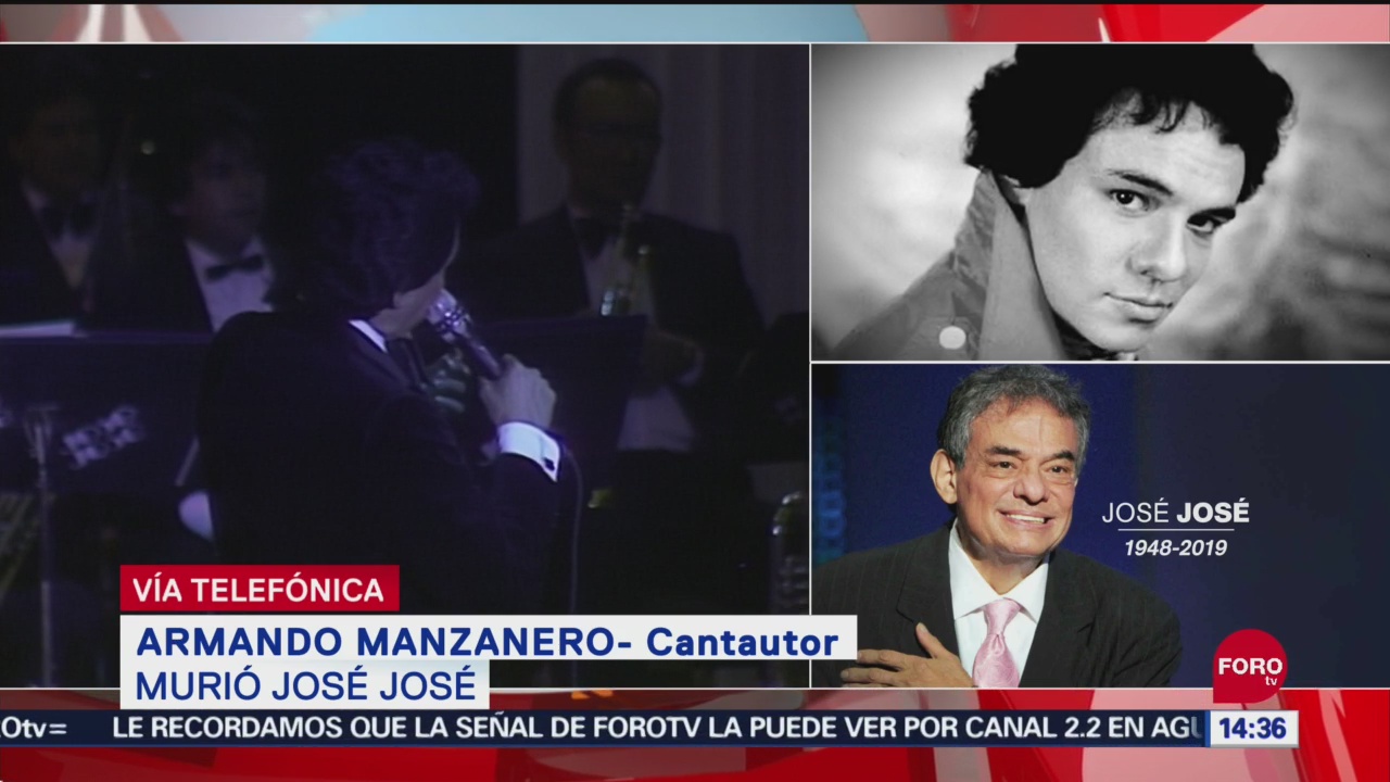 FOTO: José José mantuvo su éxito durante varias décadas: Armando Manzanero, 28 septiembre 2019