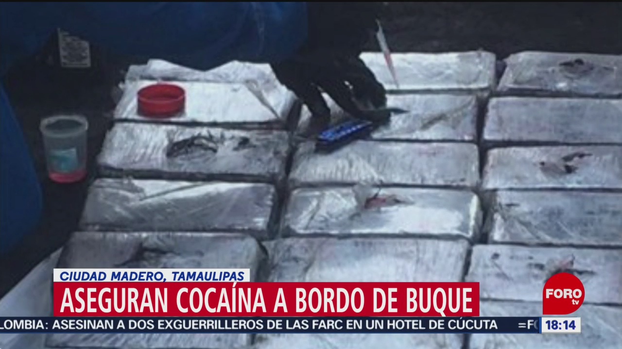 FOTO: Localizan cocaína dentro del Buque UBC Tokyo en Ciudad Madero, 7 septiembre 2019