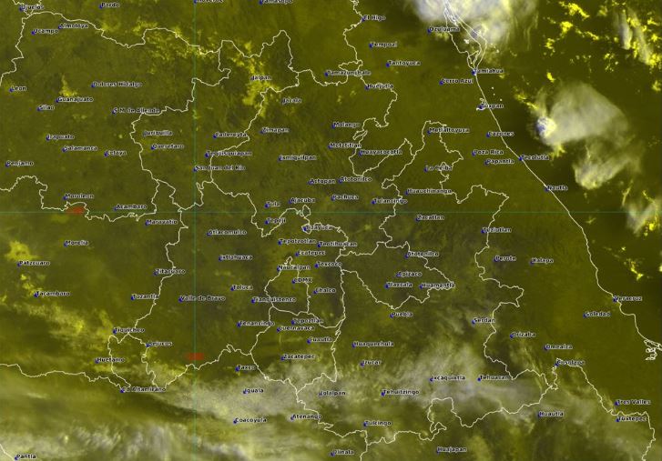 Foto: La imagen de satélite muestra cielo mayormente despejado en el centro del país, 1 septiembreE 2019