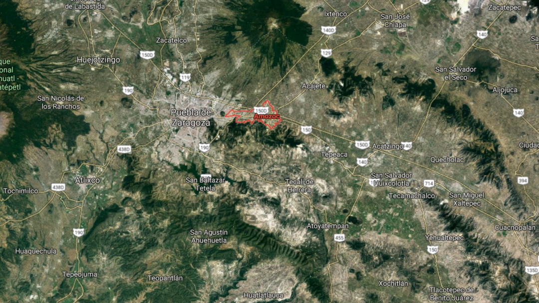 IMAGEN Se registran balaceras en Amozoc, Puebla (Google Maps)