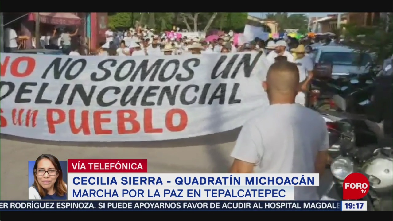 Foto: Marcha Paz Tepalcatepec Michoacán Hoy 5 Septiembre 2019