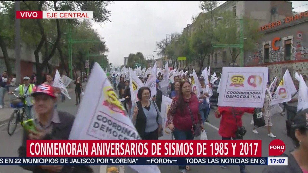 FOTO: Marchan Conmemoración Sismos 1985 2017