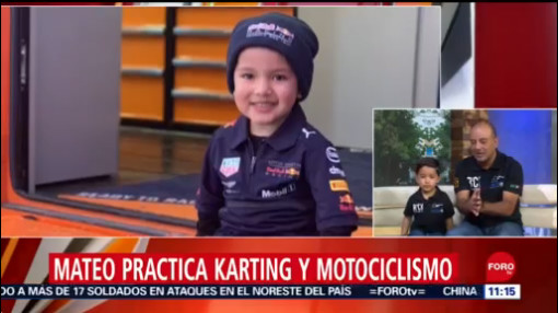 FOTO: Mateo, niño que practica karting y motociclismo, 30 septiembre 2019