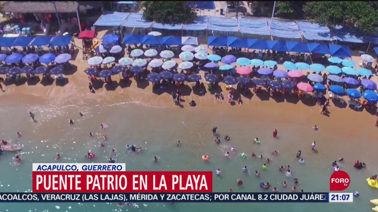 FOTO: Miles de vacacionistas disfrutan las playas de Acapulco, 14 septiembre 2019