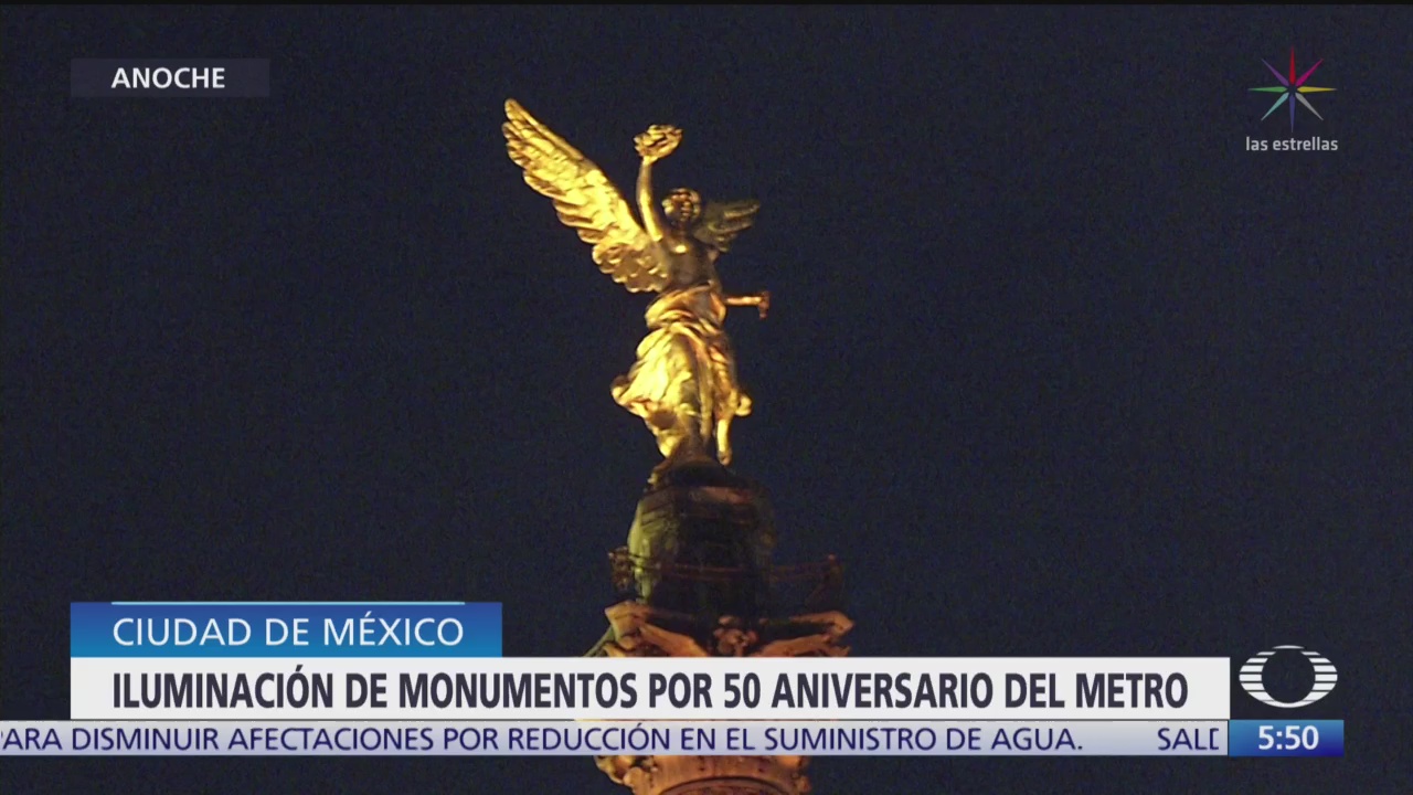 Monumentos de Paseo de la Reforma se iluminan de naranja
