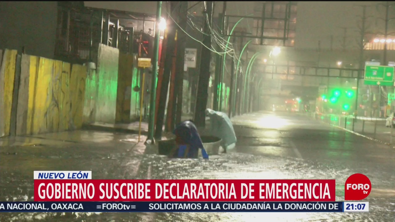 FOTO: Nuevo León suscribe declaratoria de emergencia por depresión tropical ‘Fernand’, 7 septiembre 2019