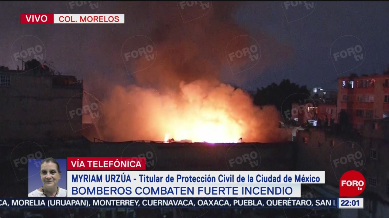 Foto: Bomberos Trabajan Apagar Incendio Colonia Morelos 9 Septiembre 2019