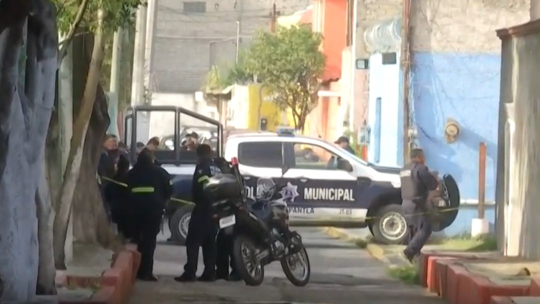 Foto: Policías en Tlalnepantla por hallazgo de cabeza humana,5 de septiembre de 2019, Edomex