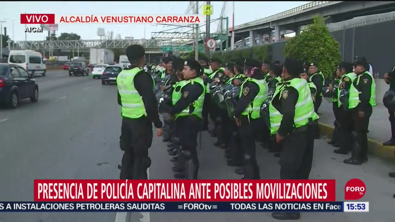 FOTO: Policías CDMX Resguardan Inmediaciones AICM