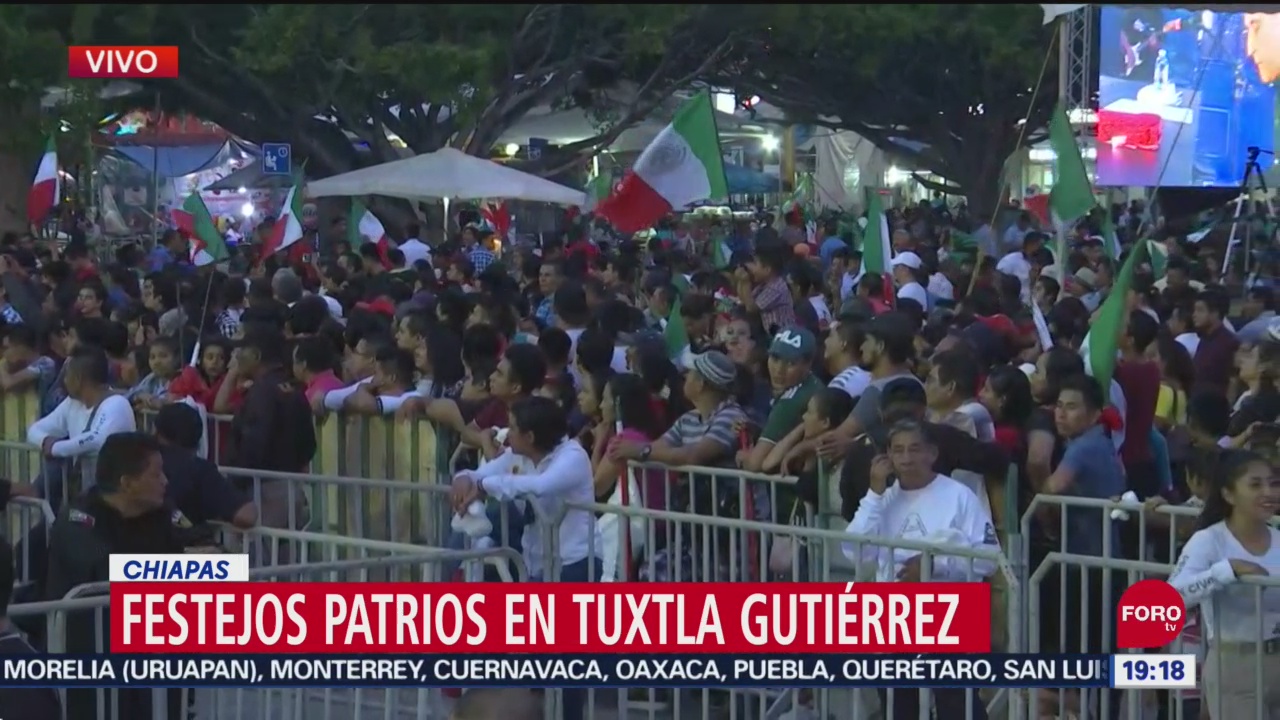 FOTO: Preparativos del Grito de Independencia en Tuxtla Gutiérrez, 15 Septiembre 2019