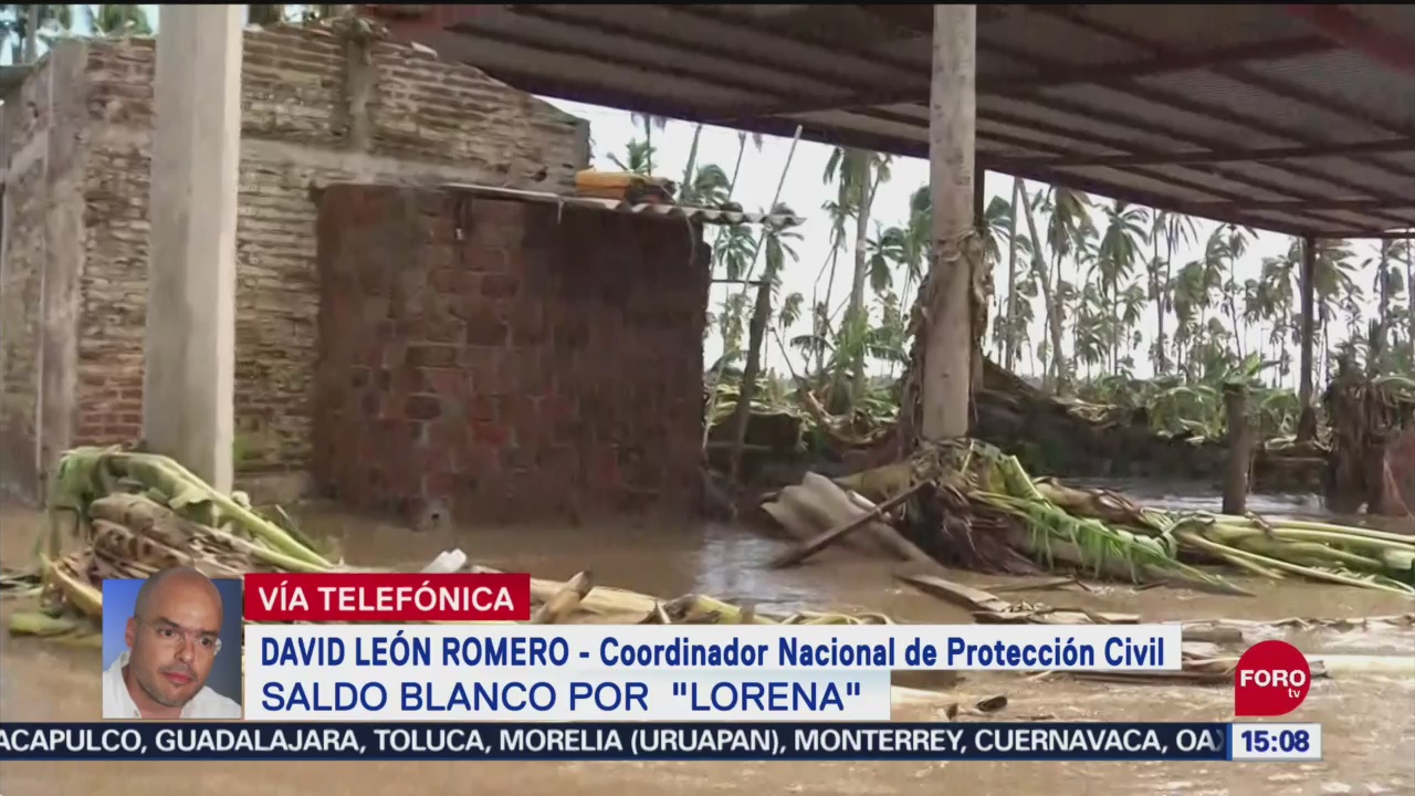 Reportan saldo blanco en el país tras el paso del huracán ‘Lorena’