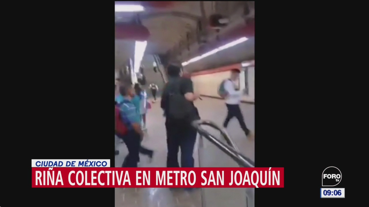 Foto: Video Riña Estación San Joaquín Metro CDMX,