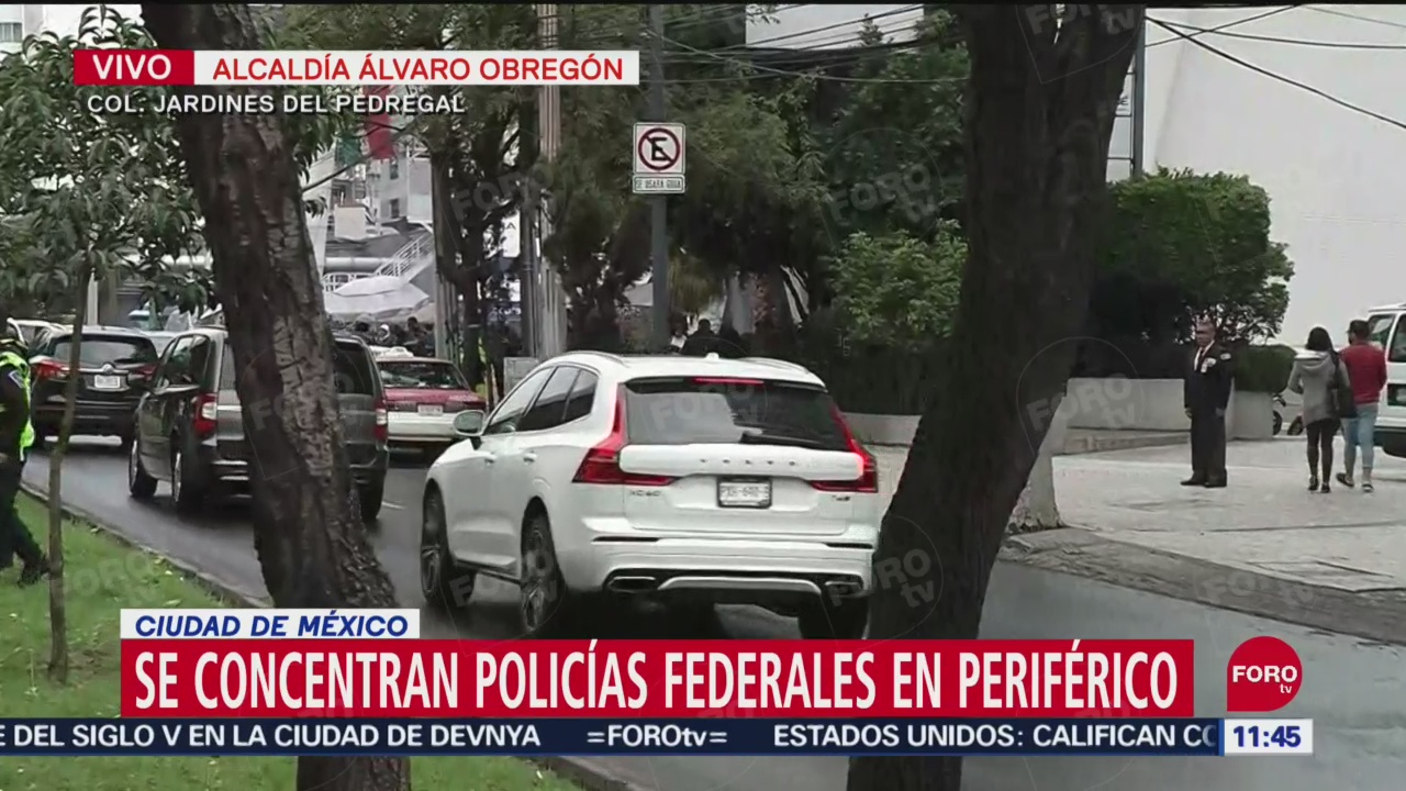 FOTO:Se concentran policías federales en Periférico, al sur de la CDMX, 30 septiembre 2019