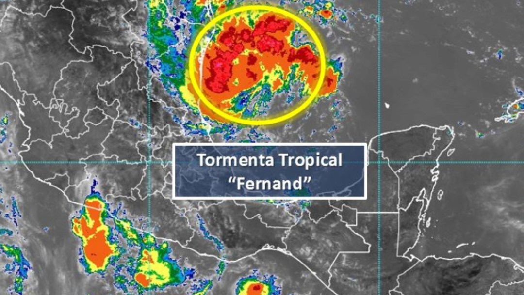 IMAGEN Se forma la tormenta tropical "Fernand" en el Golfo de México (Conagua)