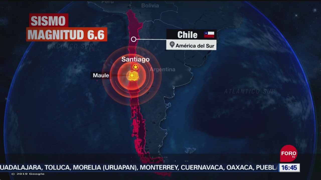 FOTO: Se registra sismo de magnitud 6.6 en Chile, 29 septiembre 2019