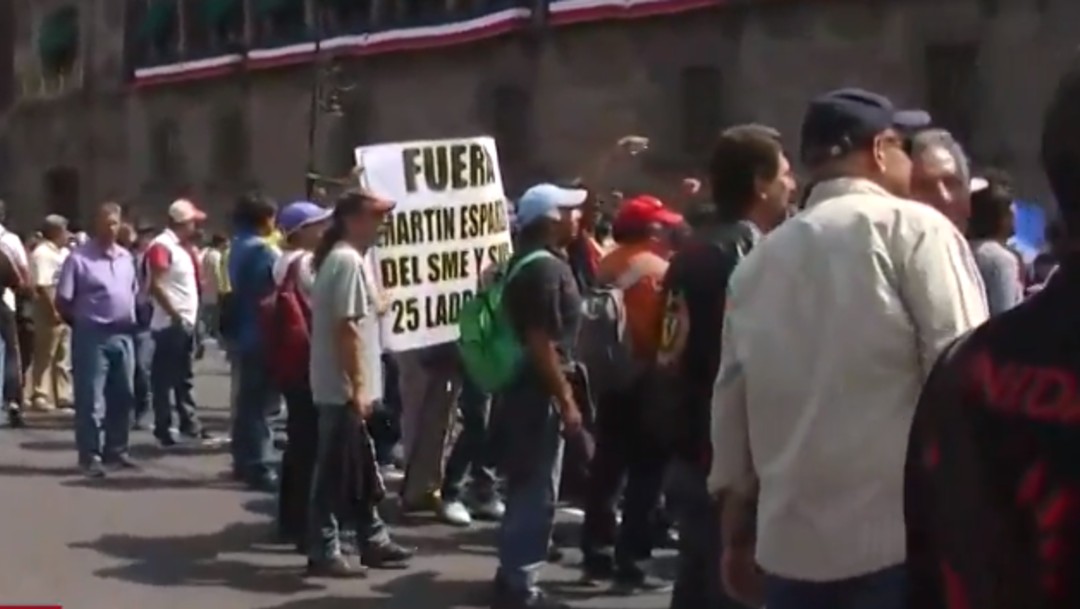 Foto: Protesta Sindicato de Electricistas de México, 27 de septiembre de 2019, Ciudad de México