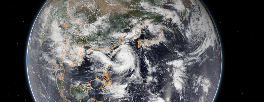 IMAGEN Tifón Lingling avanza hacia Corea, cancelan vuelos (NOAA)