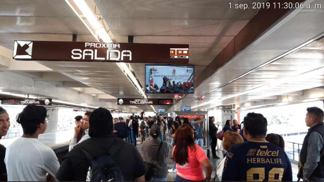 Fotos: Usuarios del servicio de transporte público se han manifestado en las redes sociales por esta decisión, 1 de septiembre de 2019 (Twitter @ISATVMEX)