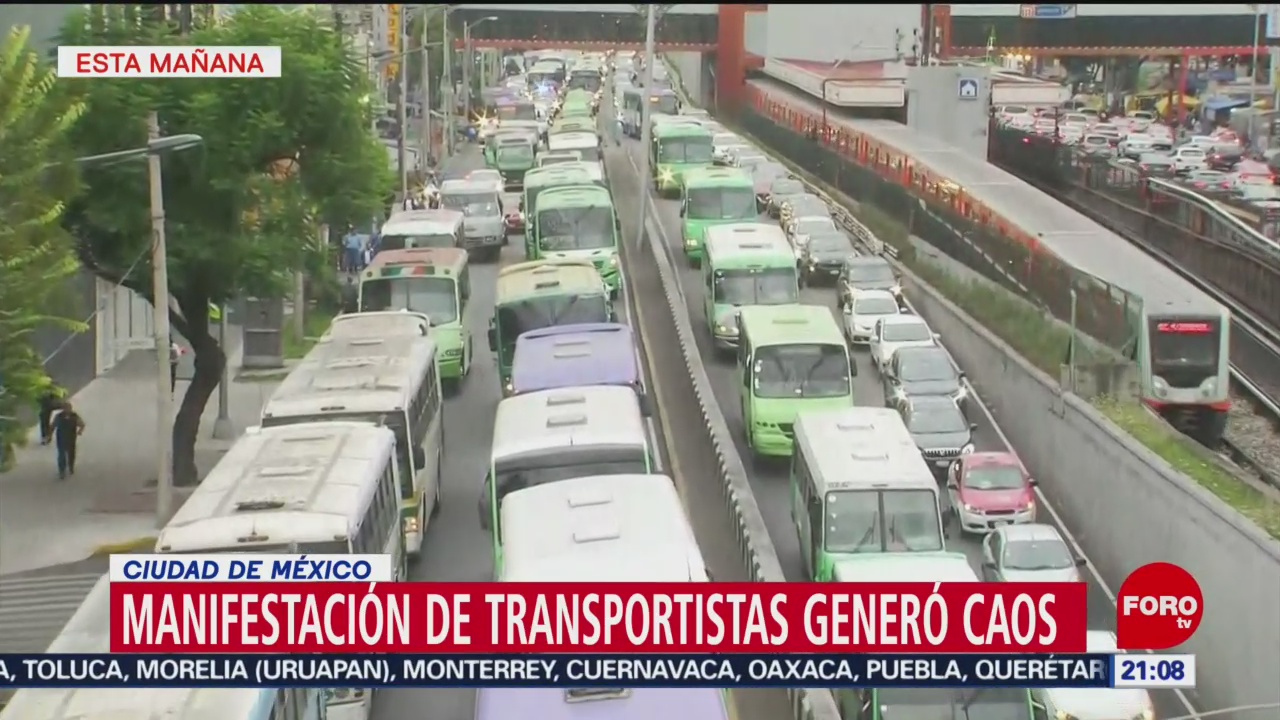Foto: Trasportistas Exigen Aumento Tarifa Provocan Caos Vial Cdmx 3 Septiembre 2019