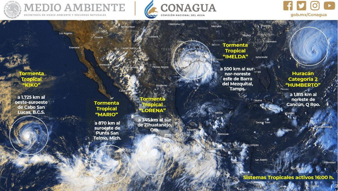 Alerta en el Pacífico mexicano por tormentas tropicales ‘Mario’ y ‘Lorena’