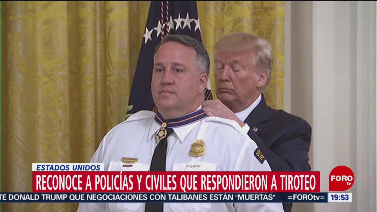 Foto: Trump Medalla Valor Héroes Masacre El Paso 9 Septiembre 2019