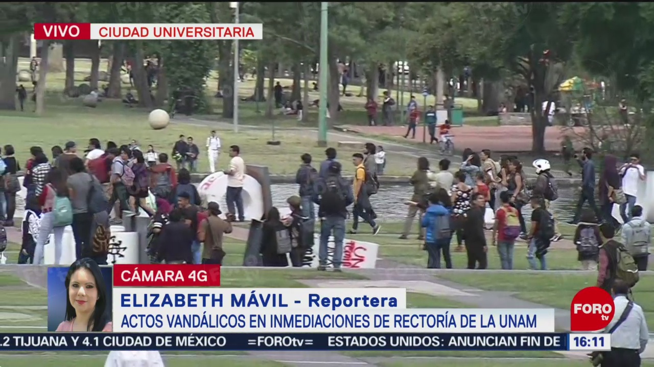 FOTO: Video Vandalizan letras UNAM colocadas Rectoría