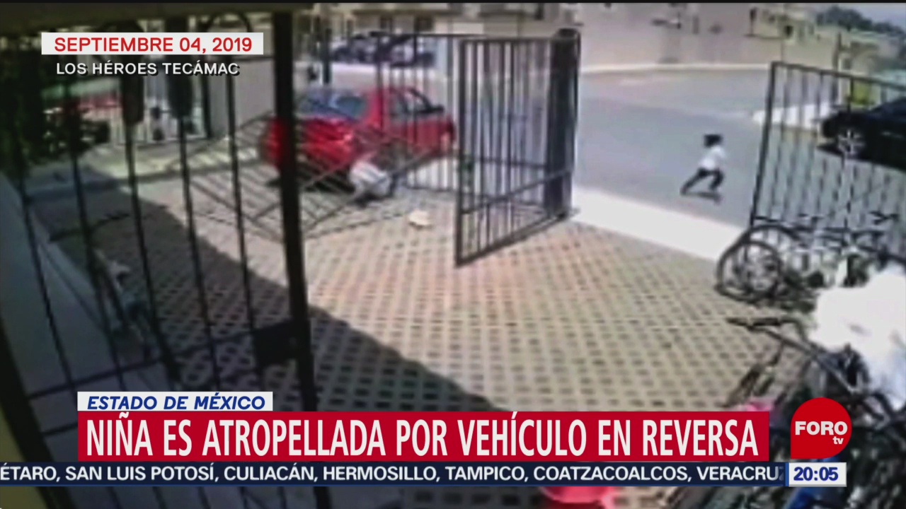 FOTO:Vehículo atropella a niña y su papá en Tecámac, Estado de México, 7 septiembre 2019