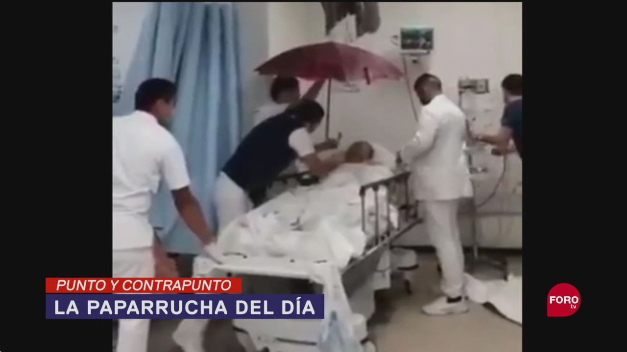 Foto: Video Derrumbe Techo Hospital Paparrucha Del Día Paraguas Paciente 11 Septiembre 2019