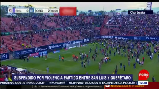 40 heridos, saldo de violencia durante partido Querétaro vs San Luis