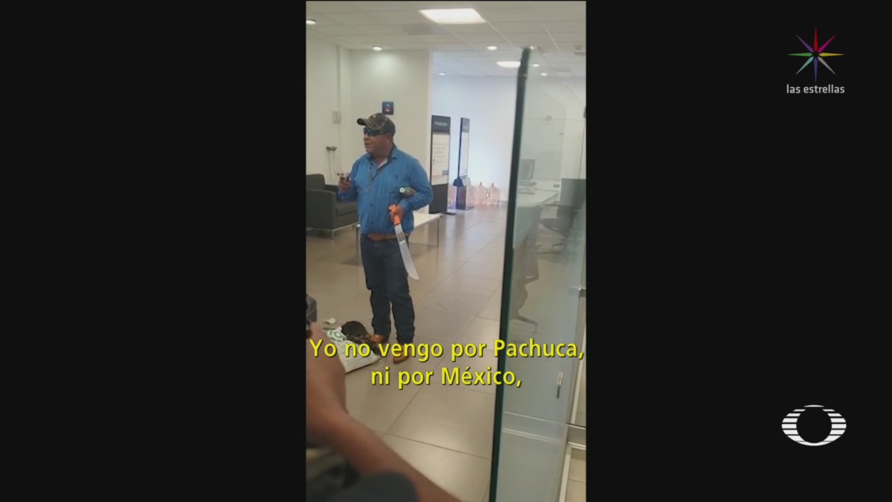 Foto: Video Abaten Sujeto Amenazó Estallar Banamex Pachuca 21 Octubre 2019