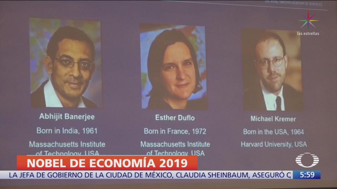 Abhijit Banerjee, Esther Duflot y Michael Kremer ganan Premio Nobel de Economía 2019