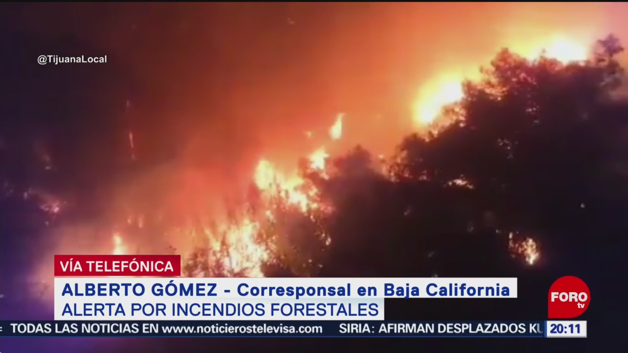 Foto: Incendios Ensenada Tecate Accesos Zonas Serranas Dificultan Control 25 Octubre 2019