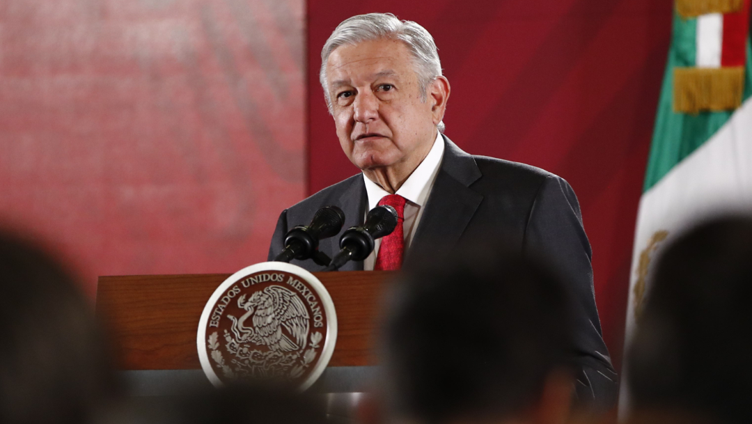 FOTO Andrés Manuel López Obrador, presidente de México durante conferencia de prensa Matutina en el Palacio Nacional, 11 octubre 2019