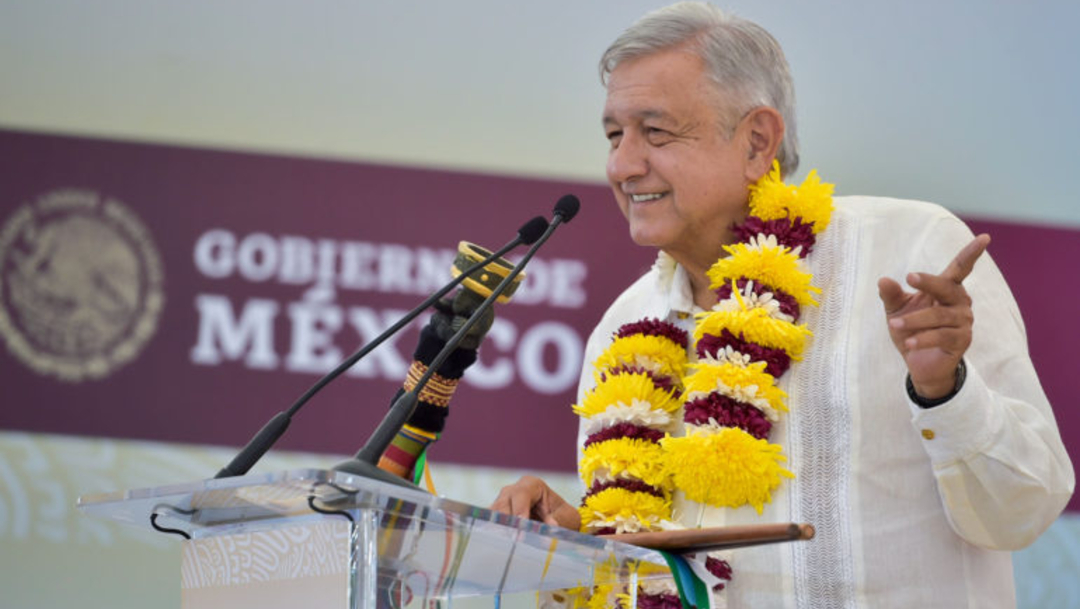 Foto: El presidente de México , Andrés Manuel López Obrador, en Nochixtlán, Oaxaca, 20 octubre 2019
