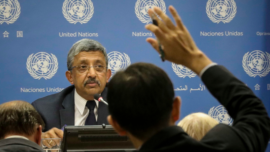 Foto: Chandramouli Ramanathan, subsecretario general de finanzas de la ONU, 11 de octubre de 2019, (AP, archivo)