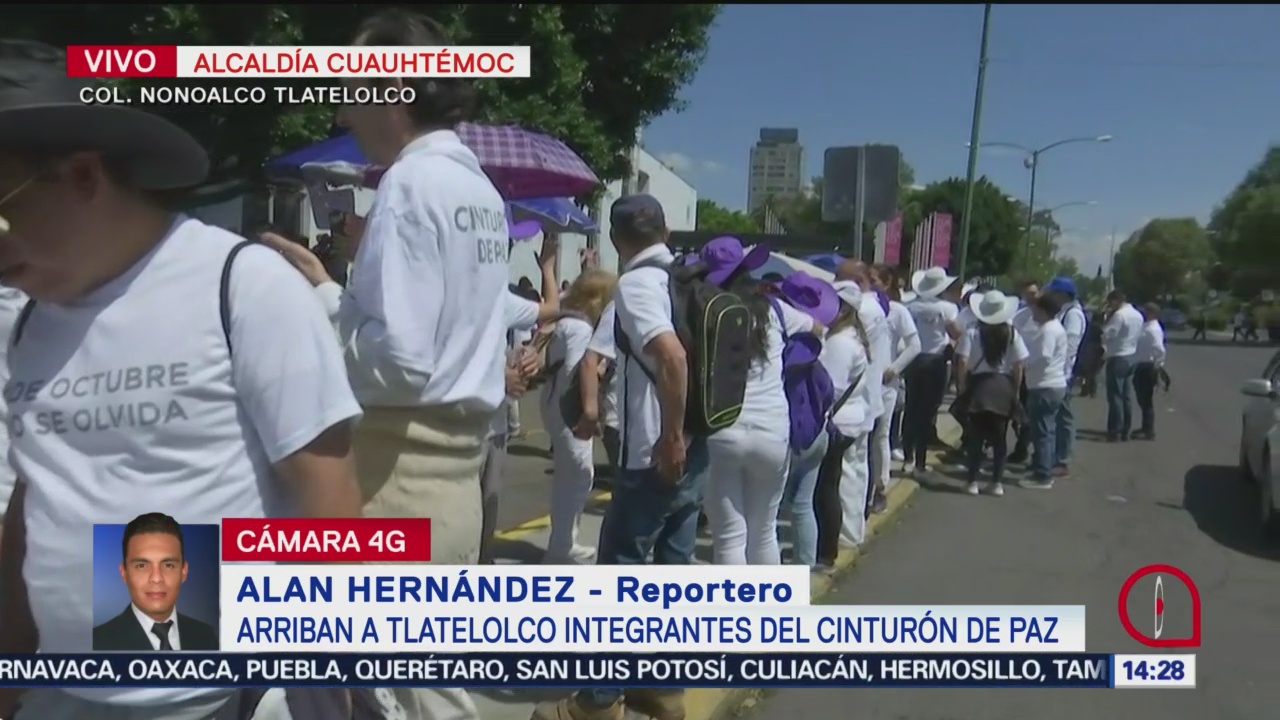 FOTO: Arriban Integrantes Cinturón Paz Tlatelolco