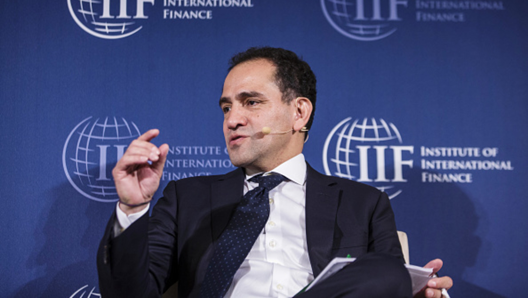 Foto: El secretario de Hacienda y Crédito Público, Arturo Herrera, en el Instituto de Finanzas Internacionales, 18 octubre 2019