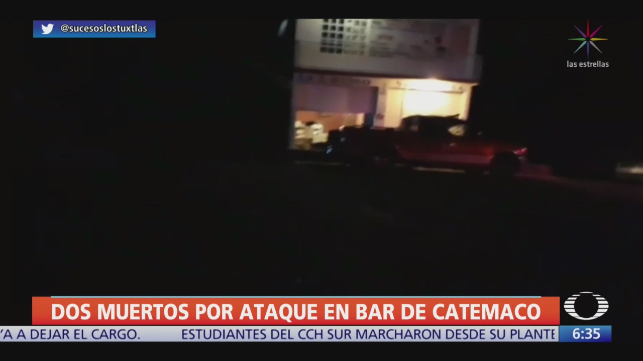Atacan bar en Catemaco, Veracruz; hay 2 muertos