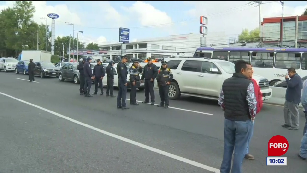 Automovilistas están varados en carretera México-Toluca, en Santa Fe