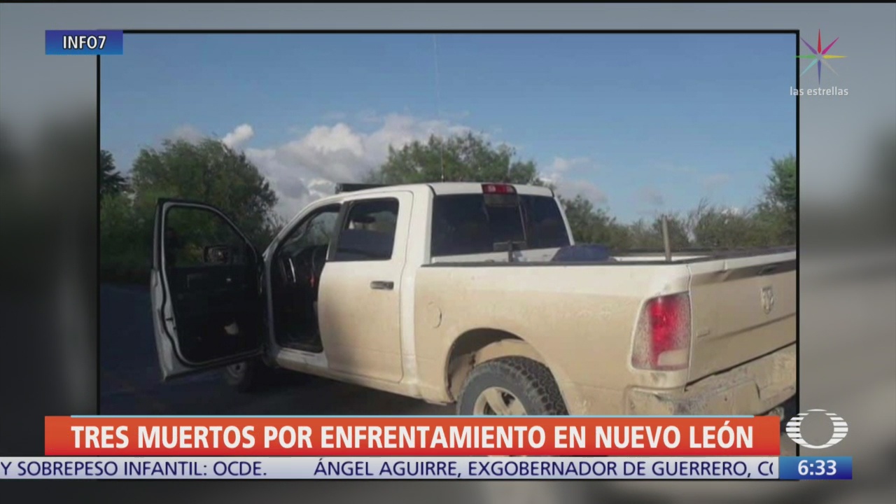Balacera en Nuevo León deja tres delincuentes muertos