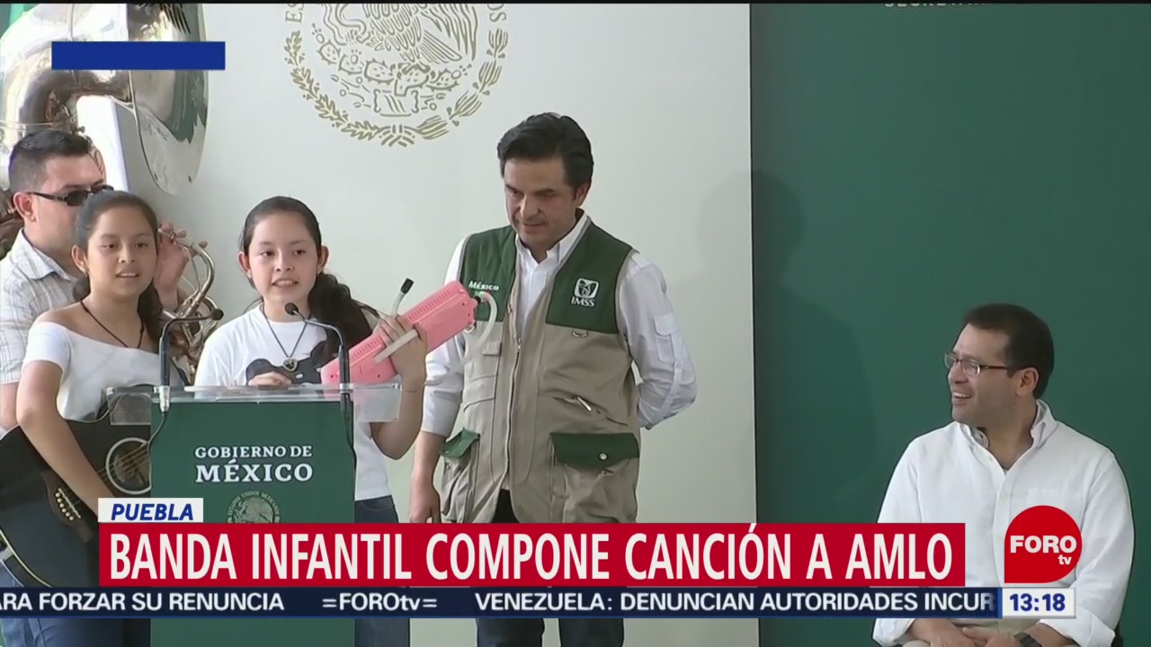 FOTO: Banda infantil de compone canción a López Obrador, 5 octubre 2019