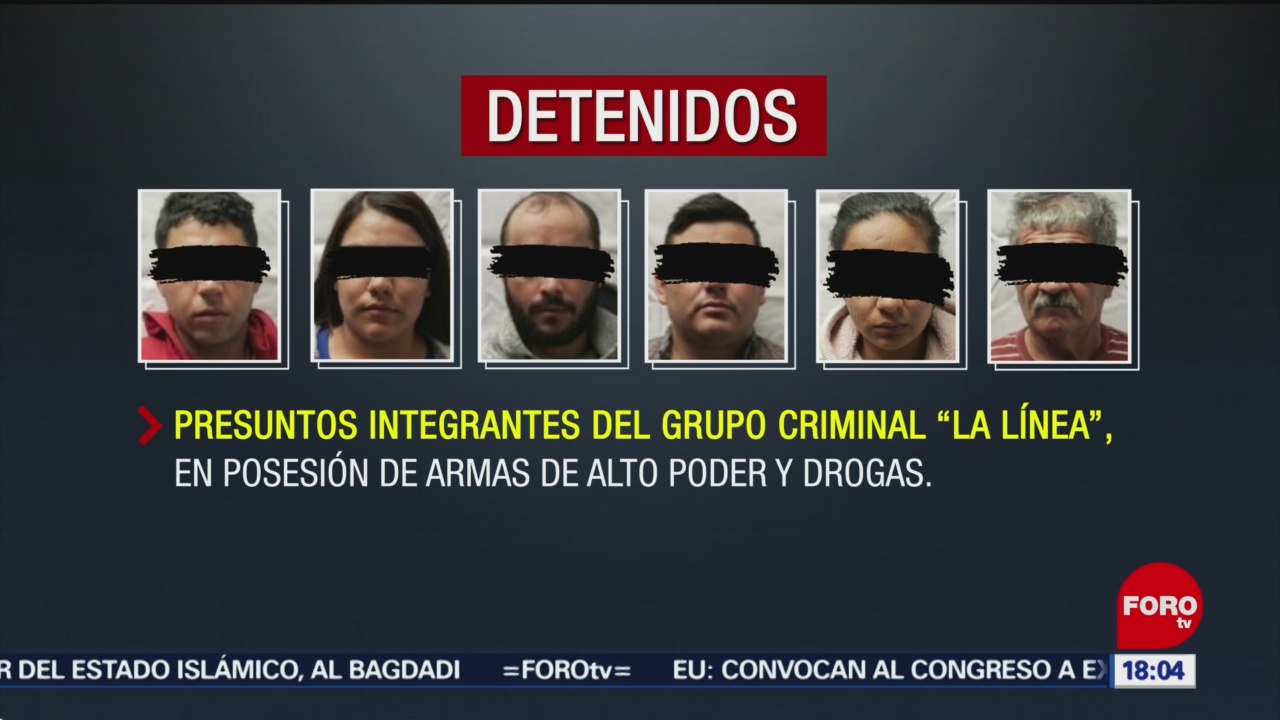 FOTO: Capturan seis presuntos integrantes organización criminal La Línea