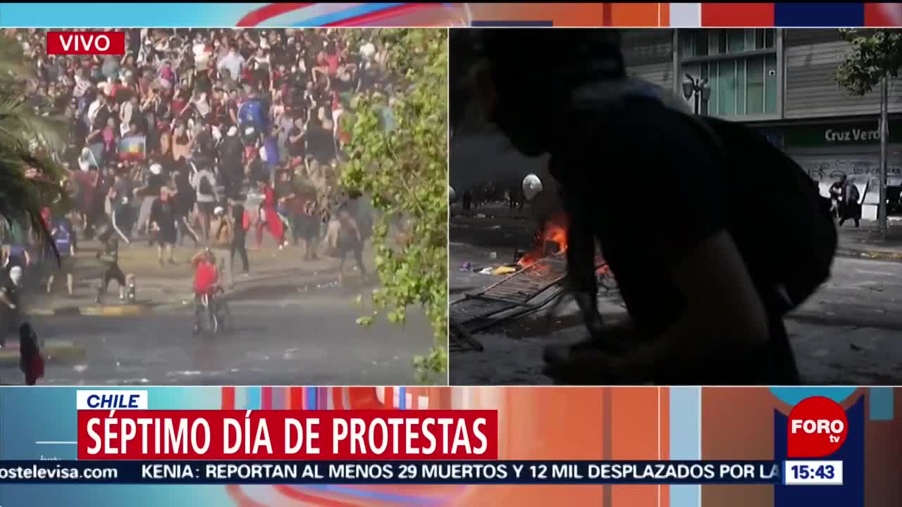 FOTO: Chile vive séptimo día protestas