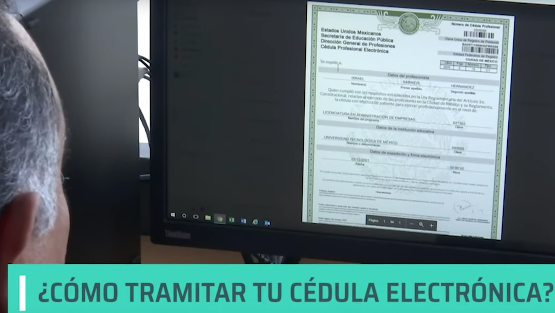 Foto Cédula Profesional Electrónica 26 Octubre 2019