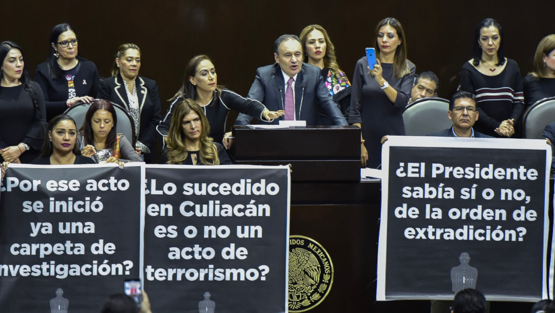 Alfonso Durazo compareció en la Cámara de Diputados por motivo de la glosa del Primer Informe de Gobierno de AMLO. (MARIO JASSO /CUARTOSCURO)