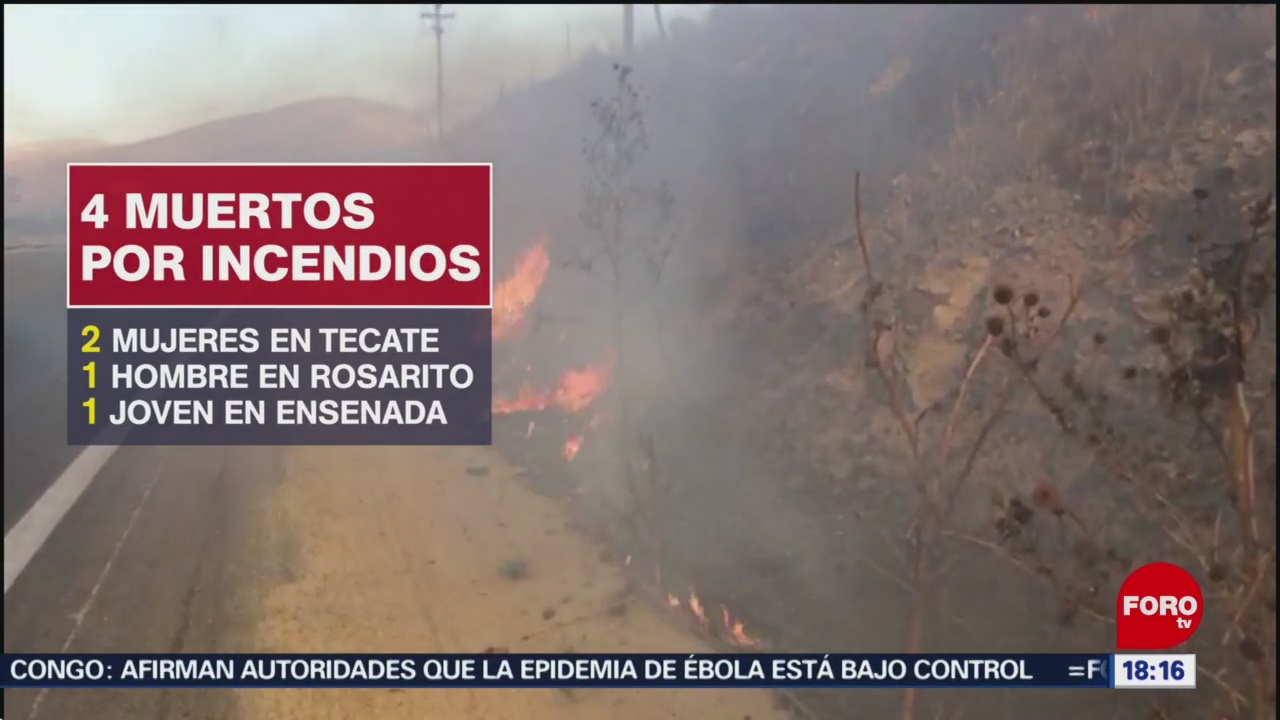 FOTO: Continúa combate tres incendios Baja California